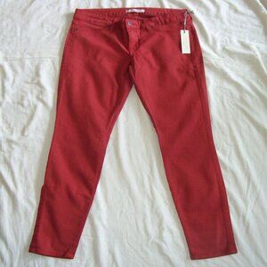 RICH & SKINNY Rust Brick Red Legacy Stretch Low Rise Skinny Denim Jeans 29